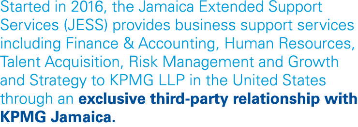 Started in 2016, the Jamaica Extended Support Services (JESS) provides business support services including Finance &    